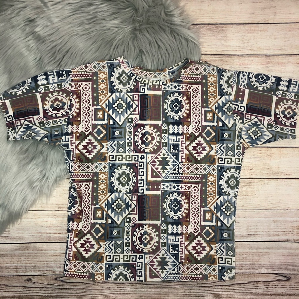 Vintage Katelyn Rose Woman’s Boho Abstract‎ Top